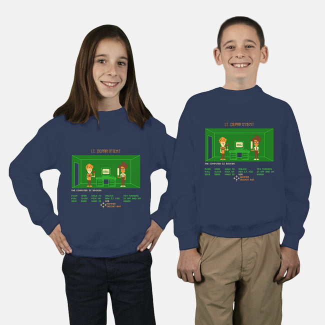 Maniac IT Department-youth crew neck sweatshirt-RyanAstle