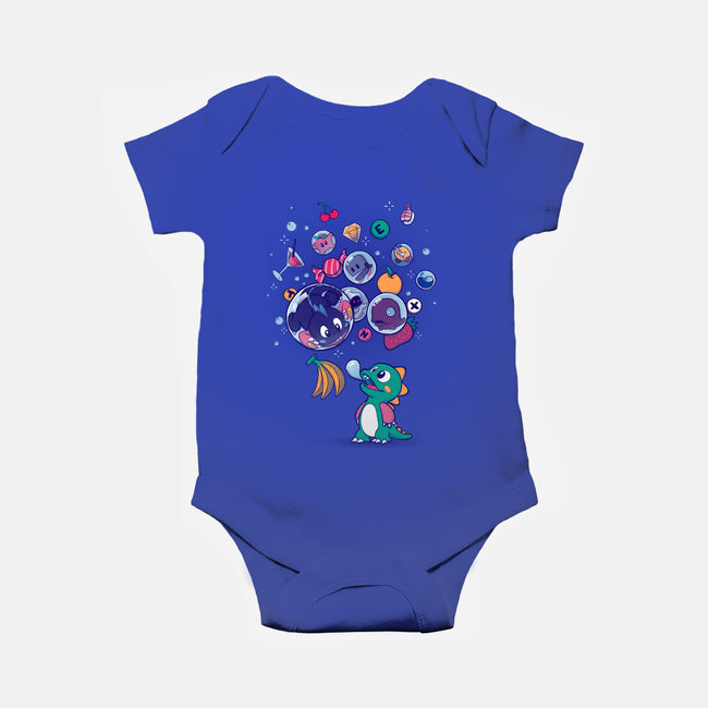 Many Bubbles-baby basic onesie-ursulalopez