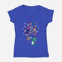 Many Bubbles-womens v-neck tee-ursulalopez