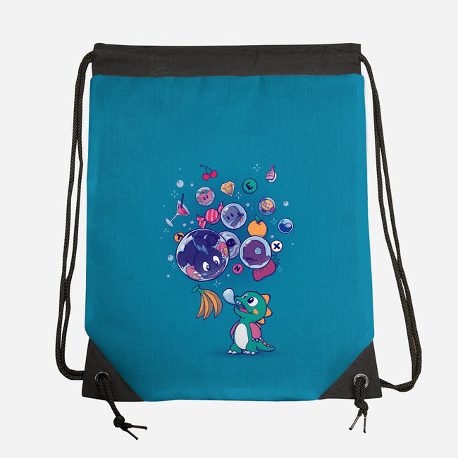 Many Bubbles-none drawstring bag-ursulalopez
