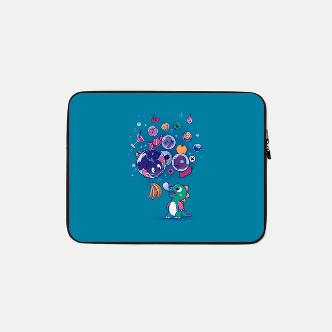 Many Bubbles-none zippered laptop sleeve-ursulalopez