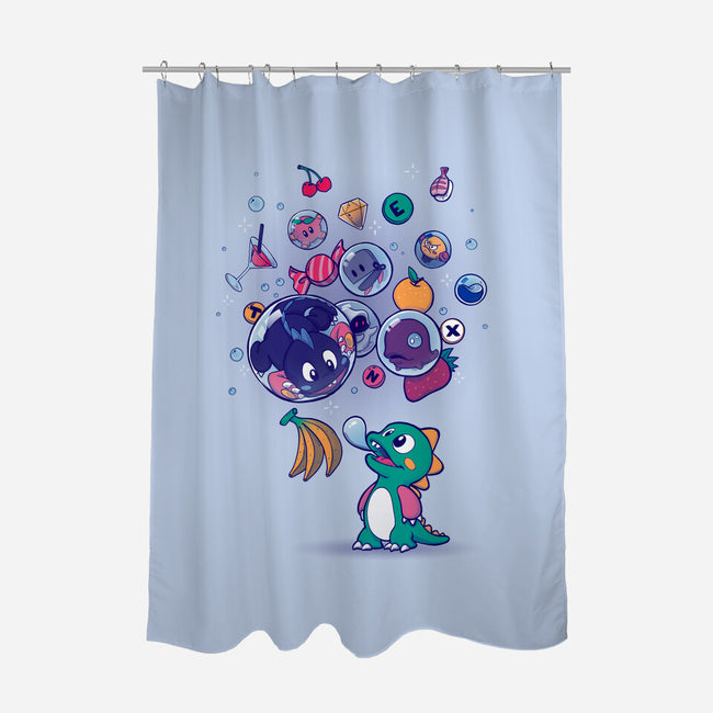 Many Bubbles-none polyester shower curtain-ursulalopez