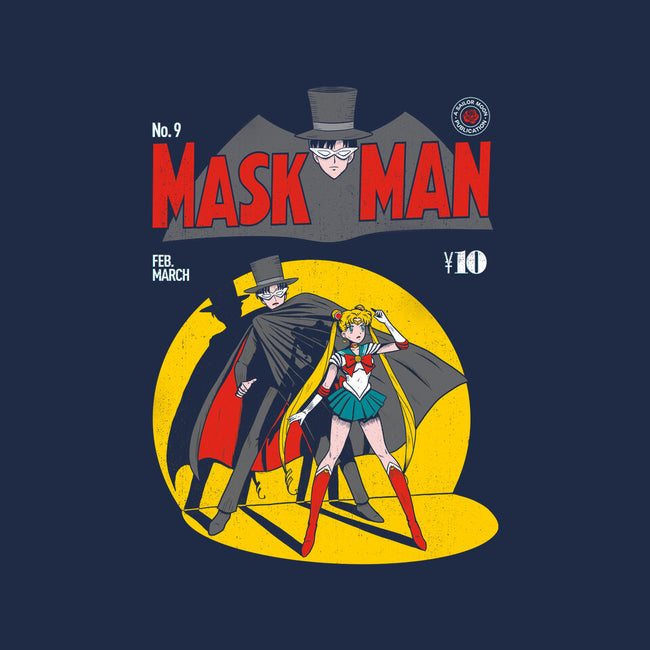 Maskman-none non-removable cover w insert throw pillow-paulagarcia