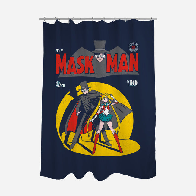 Maskman-none polyester shower curtain-paulagarcia