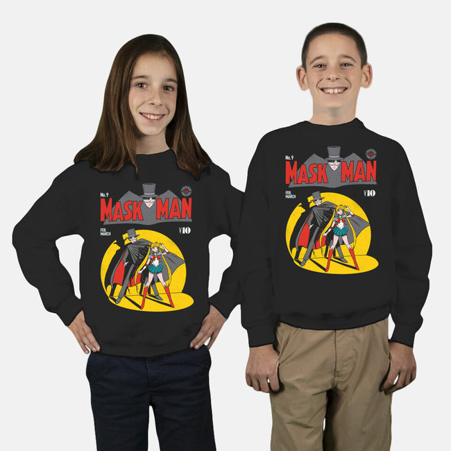 Maskman-youth crew neck sweatshirt-paulagarcia