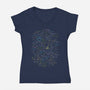 Math Lessons-womens v-neck tee-robyriker
