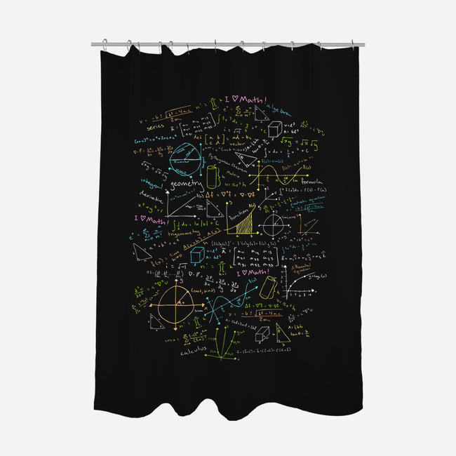 Math Lessons-none polyester shower curtain-robyriker
