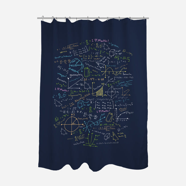 Math Lessons-none polyester shower curtain-robyriker