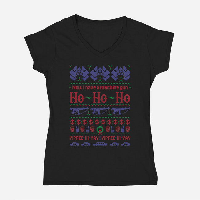 McClane Winter Sweater-womens v-neck tee-SevenHundred