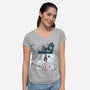 Mean One-womens v-neck tee-Six Eyed Monster