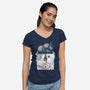 Mean One-womens v-neck tee-Six Eyed Monster