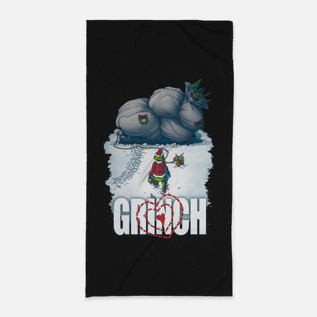 Mean One-none beach towel-Six Eyed Monster