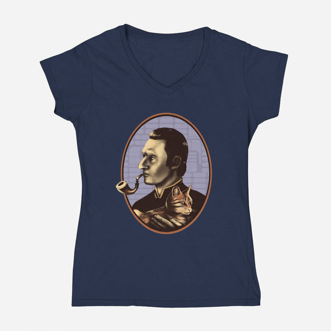 Measure of a Man-womens v-neck tee-Fishmas