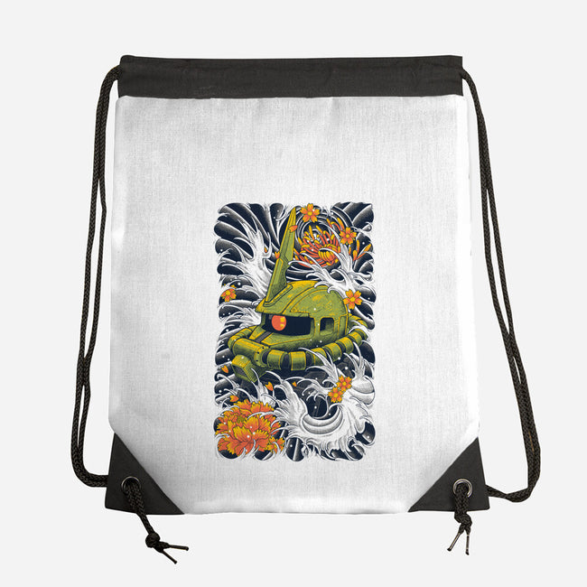 Mecha Suit Ink-none drawstring bag-Snapnfit