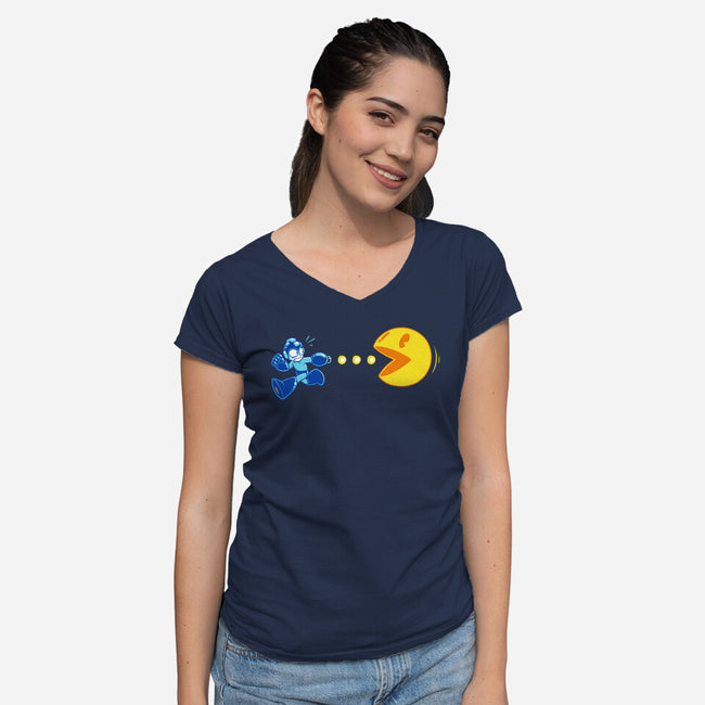 Mega Munch-womens v-neck tee-harebrained