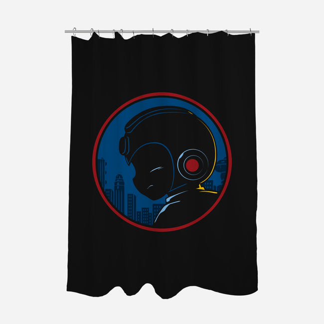 Mega Noir-none polyester shower curtain-vp021