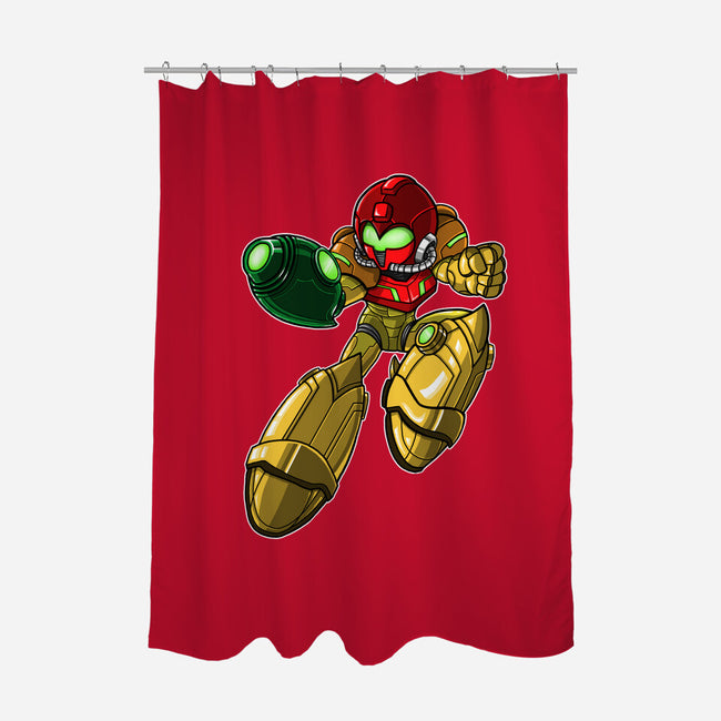 Mega-Aran-none polyester shower curtain-SarahCave