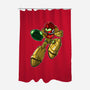 Mega-Aran-none polyester shower curtain-SarahCave