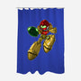 Mega-Aran-none polyester shower curtain-SarahCave