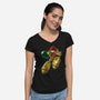 Mega-Aran-womens v-neck tee-SarahCave