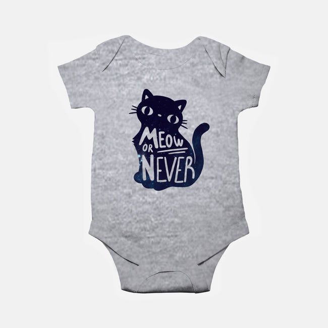 Meow or Never-baby basic onesie-NemiMakeit