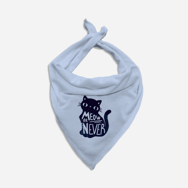 Meow or Never-cat bandana pet collar-NemiMakeit