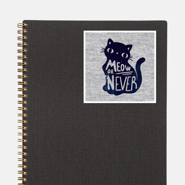 Meow or Never-none glossy sticker-NemiMakeit