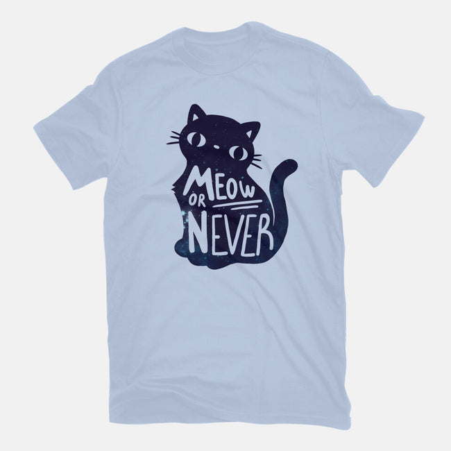Meow or Never-mens basic tee-NemiMakeit
