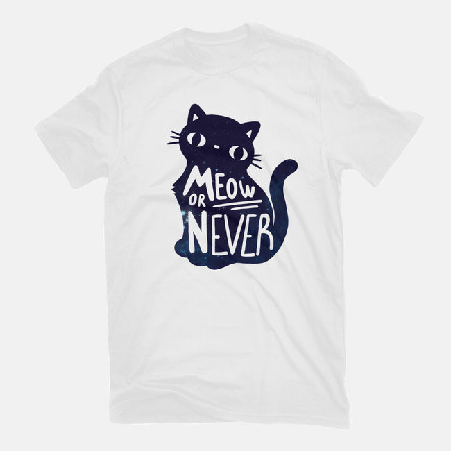 Meow or Never-mens basic tee-NemiMakeit