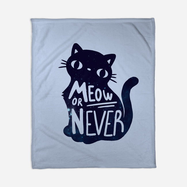 Meow or Never-none fleece blanket-NemiMakeit