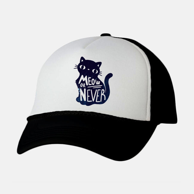 Meow or Never-unisex trucker hat-NemiMakeit