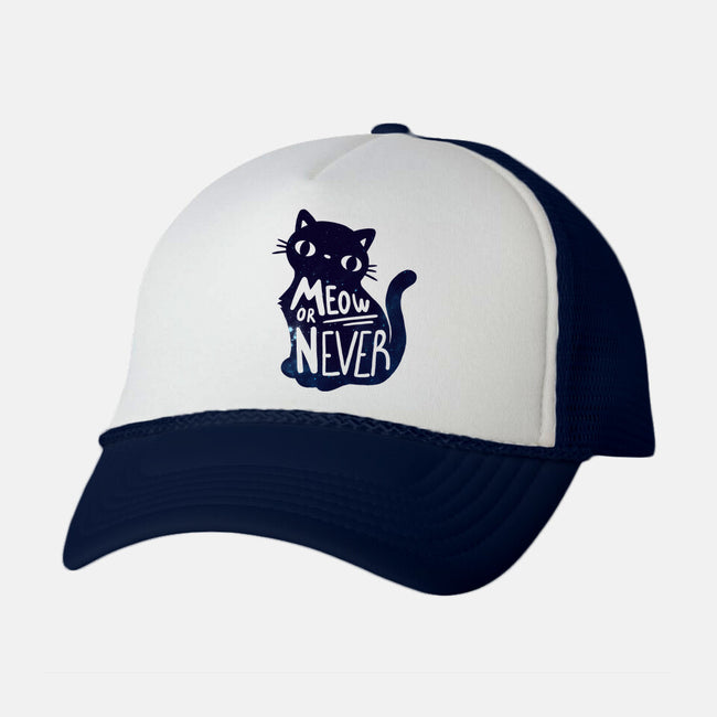 Meow or Never-unisex trucker hat-NemiMakeit