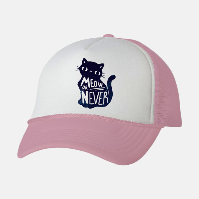 Meow or Never-unisex trucker hat-NemiMakeit