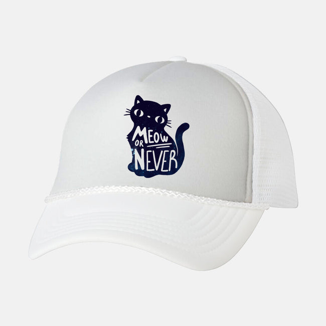 Meow or Never-unisex trucker hat-NemiMakeit