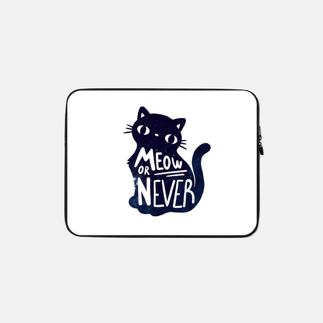 Meow or Never-none zippered laptop sleeve-NemiMakeit