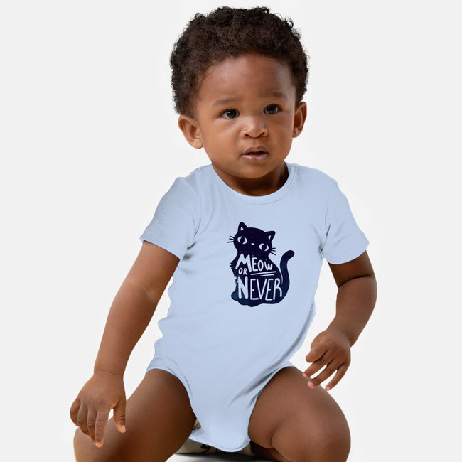 Meow or Never-baby basic onesie-NemiMakeit