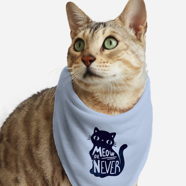 Meow or Never-cat bandana pet collar-NemiMakeit