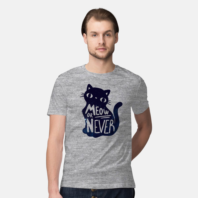 Meow or Never-mens premium tee-NemiMakeit