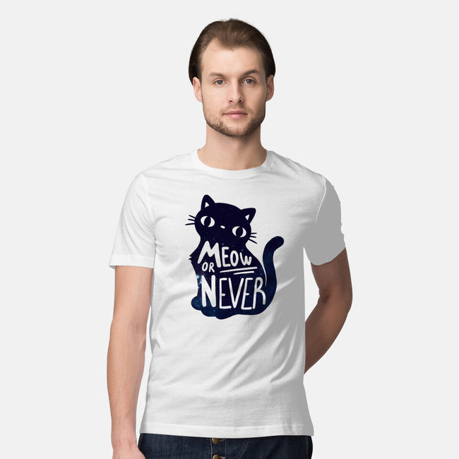 Meow or Never-mens premium tee-NemiMakeit