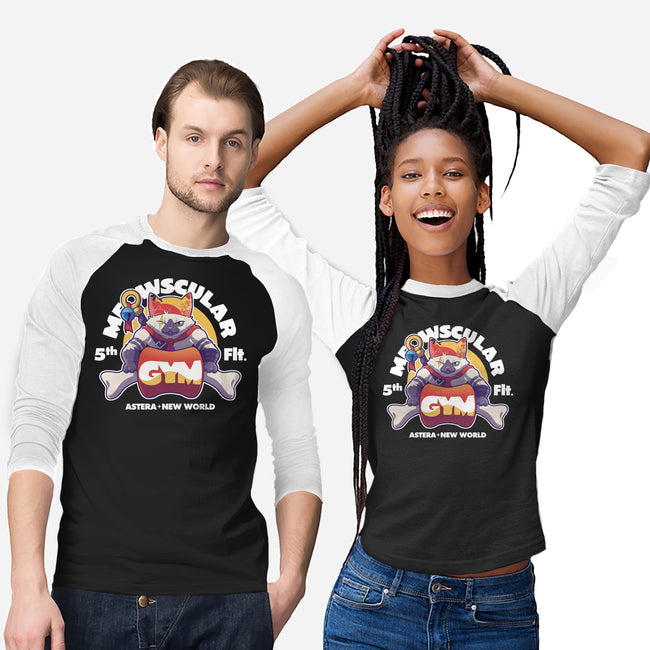 Meowscular Gym-unisex baseball tee-KindaCreative