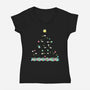 Merry Dusty Christmas!-womens v-neck tee-soulful