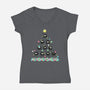 Merry Dusty Christmas!-womens v-neck tee-soulful