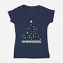 Merry Dusty Christmas!-womens v-neck tee-soulful