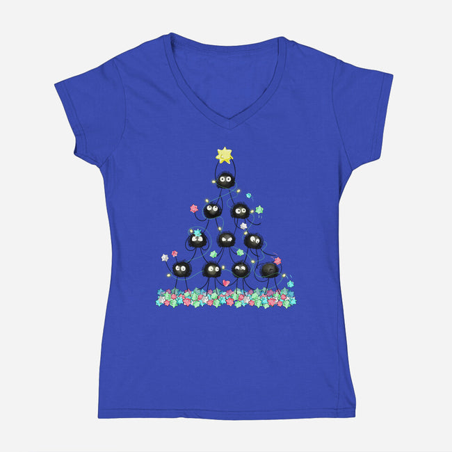 Merry Dusty Christmas!-womens v-neck tee-soulful