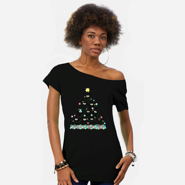 Merry Dusty Christmas!-womens off shoulder tee-soulful