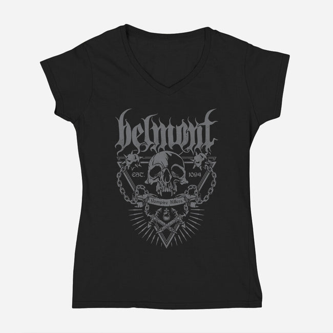 Metalvania-womens v-neck tee-draculabyte
