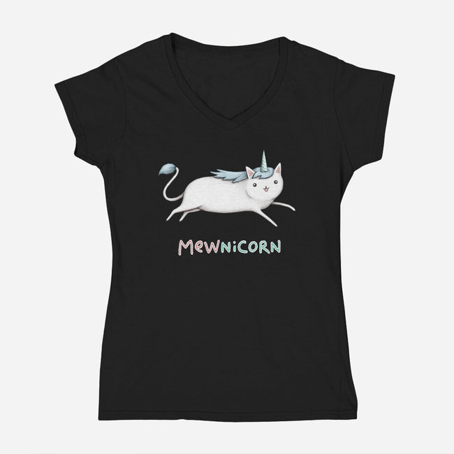 Mewnicorn-womens v-neck tee-SophieCorrigan