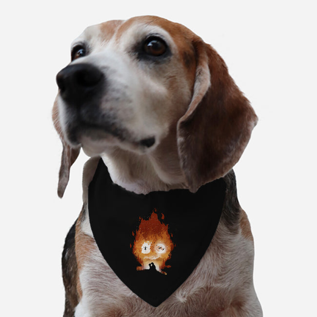 Midnight Calcifer-dog adjustable pet collar-dandingeroz
