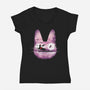 Midnight Delivery-womens v-neck tee-dandingeroz