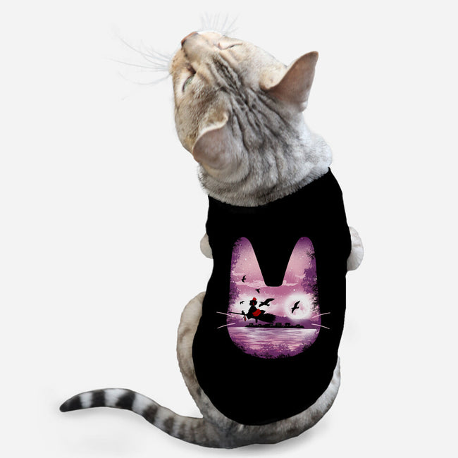 Midnight Delivery-cat basic pet tank-dandingeroz